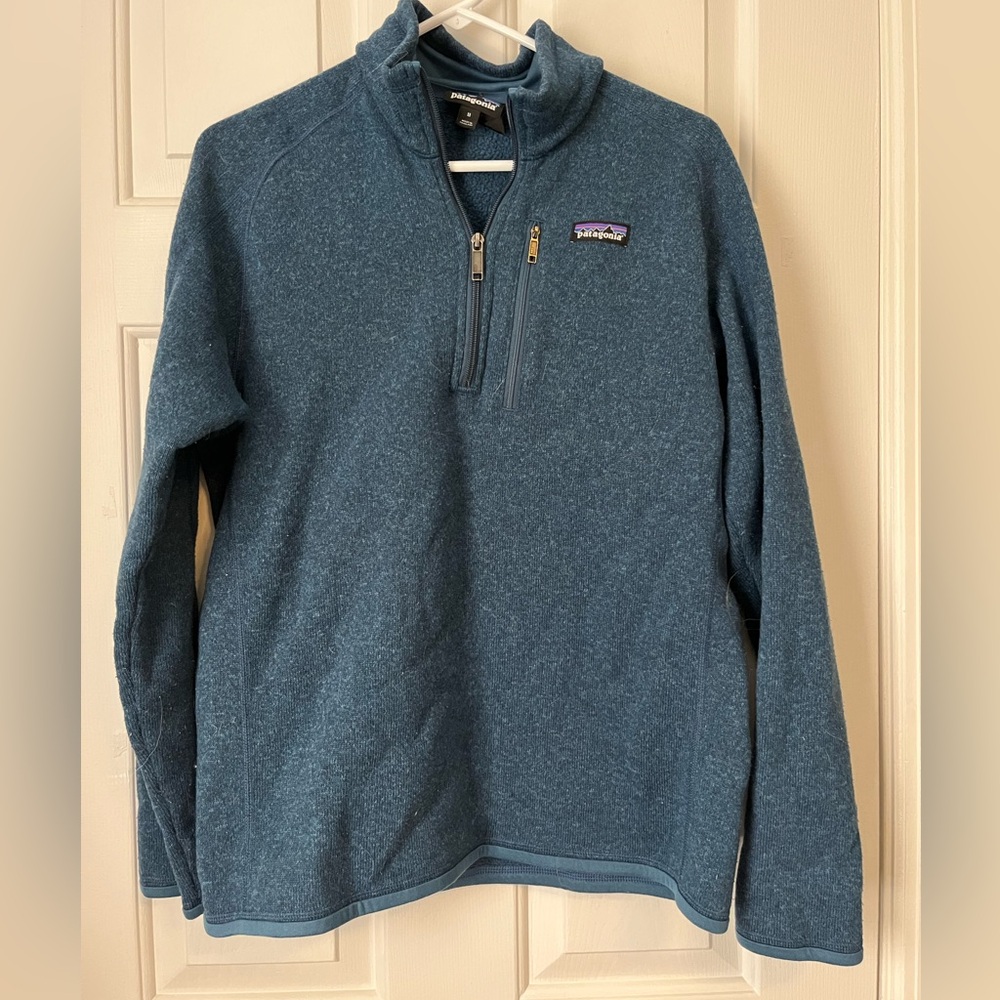 Patagonia Men's Teal Zip-Up Sweater
